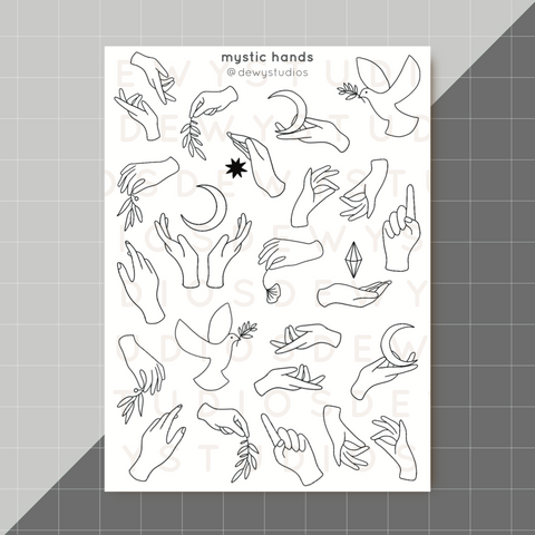 Mystic Hands - Sticker Sheet