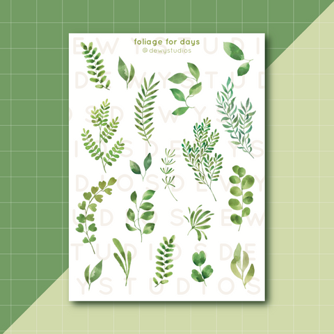 Foliage For Days - Sticker Sheet