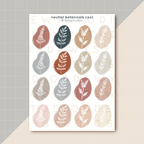 Neutral Botanicals Cool - Sticker Sheet